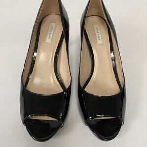 Cole Haan Bethany Open Toe Pump Black 6